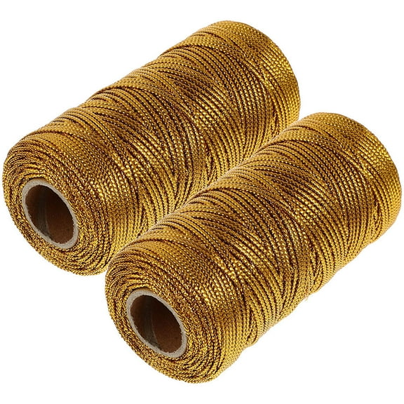 Raindrops Home Office 2 Rolls Diy Ropes Golden 100m Roll 1.5mm Diameter Love Wrapping Rope For Travel