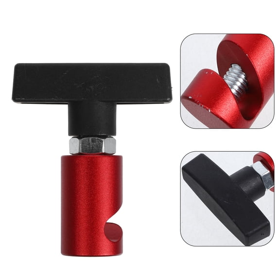 FOMIYES Hood Strut Lift Support Clamp in Red with No Hole Base for Oil Leak Prevention