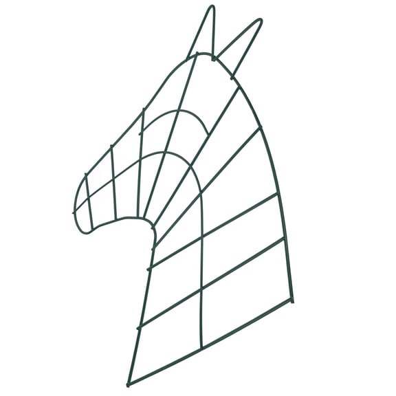 Raindrops Horse Shaped Green Iron Wreath Frame DIY Floral Wreath Making Tool for Hanging Decor