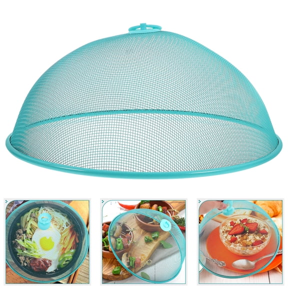 Raindrops Metal Mesh Food Cover Tent Sky Blue for Dining Table Food Keeping Fresh