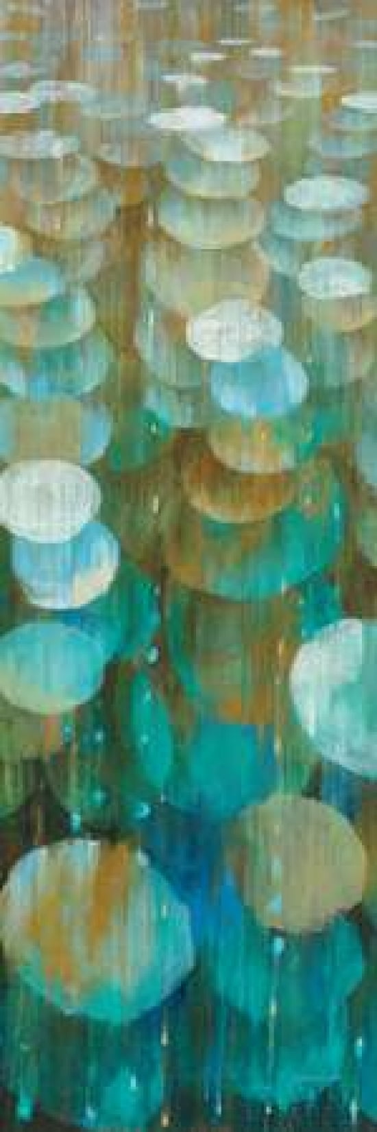 Raindrops III Canvas Art - Danhui Nai (12 x 36)