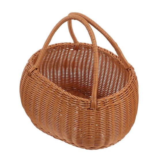 NIAIZEK Brown Woven Tote Bag, PP Material, Perfect for Picnics, Outdoor Activities, Beach, Shopping, and Everyday Use