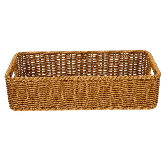 Raindrops Imitation Rattan Cutlery Storage Basket Sundries Basket Spice Bottles Basket