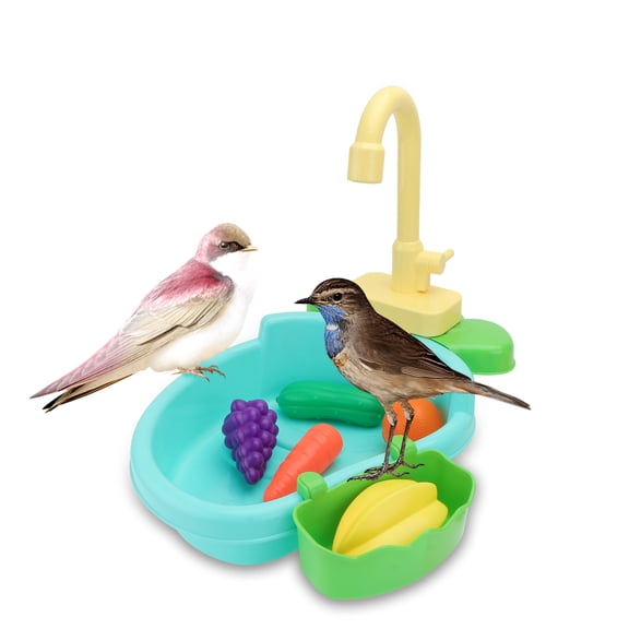 Raindrops Pet Bird Bath Creative Shape Abs 1 Set