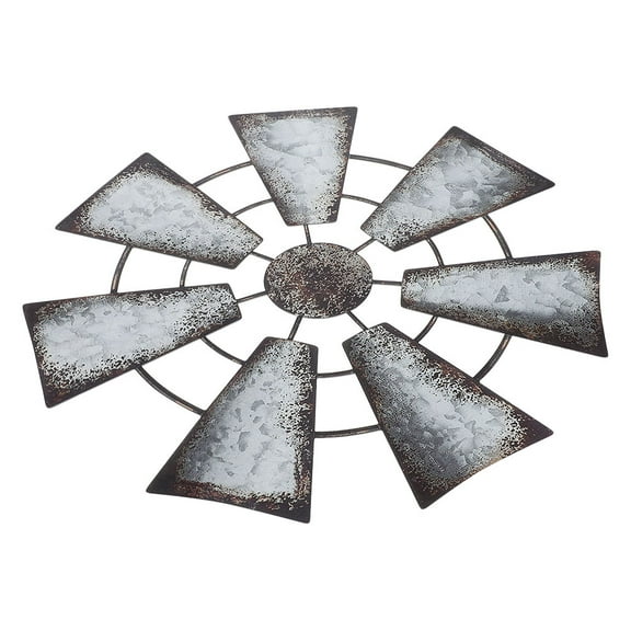 Raindrops Iron Art Windmill Decoration Wall Hanging Windmill Pendant Windmill Wall Craft Farmhouse Country Decoration Iron Windmill Pendant Wall Hanging Decor