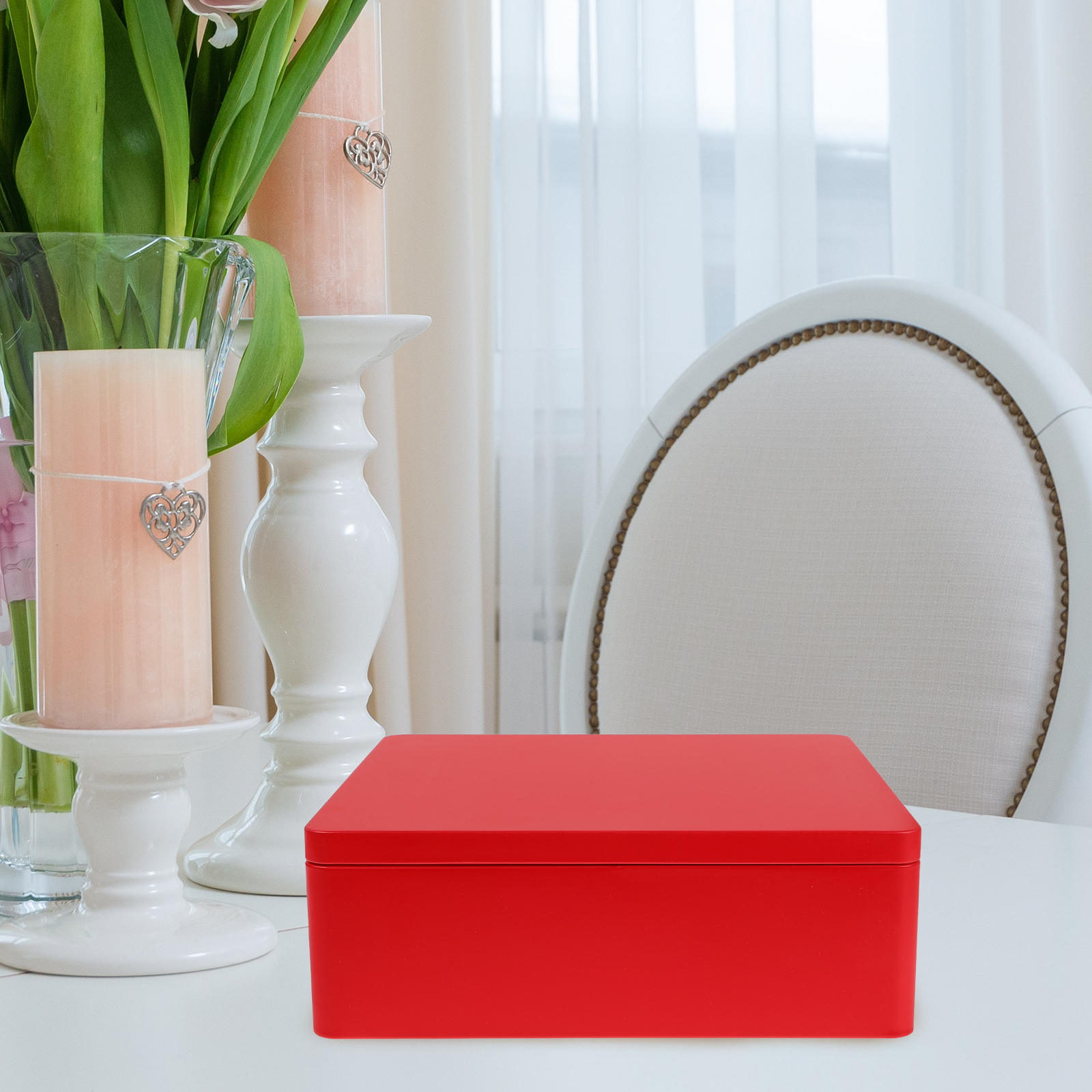 Raindrops Iron Tea Canister For Storing Loose Tea And Candies Square ...