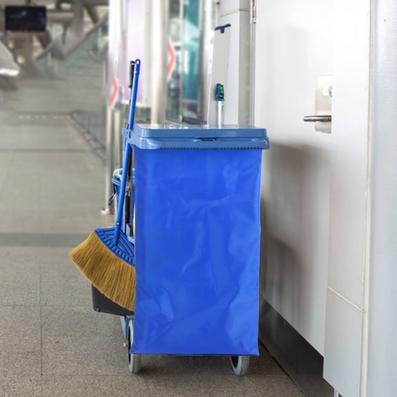 Raindrops Canvas Cleaning Cart Bag for Janitorial Supplies and Housekeepers, 1-Pack Organizer Tote