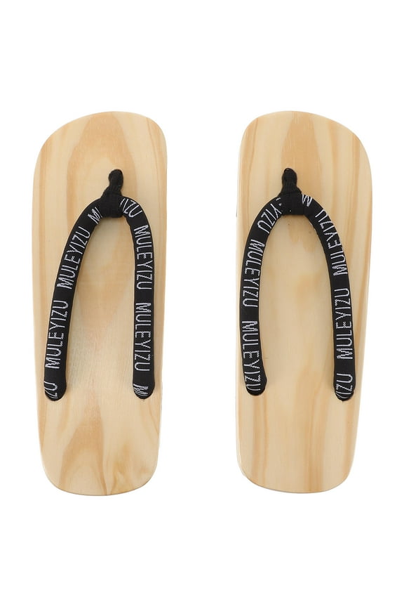 Raindrops Japanese Sandals for Men Black Cloth Clogs with Highquality Wood Comfortable and Breathable