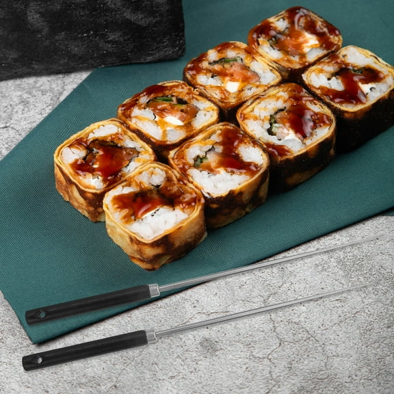 Raindrops Japanese Stainless Steel Chopsticks Lightweight Portable Kitchen Accessories Black 1 Pair