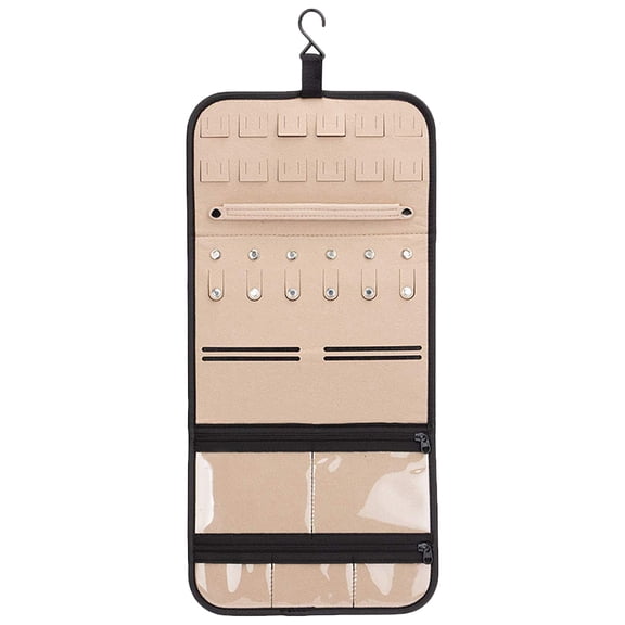 Raindrops Hanging Jewelry Holder Organizer Dark Grey Felt PVC for Home Decor Use