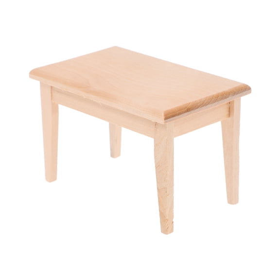 Raindrops Wooden Miniature Doll House Table with Khaki Finish for 1:12 Scale Realistic Craftsmanship