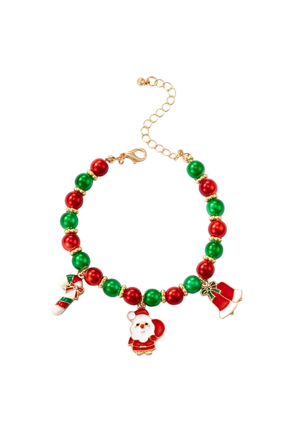 Christmas Jingle Bell Bracelet for Kids, Alloy Multi-Color, Festive Holiday Jewelry, 1 Piece