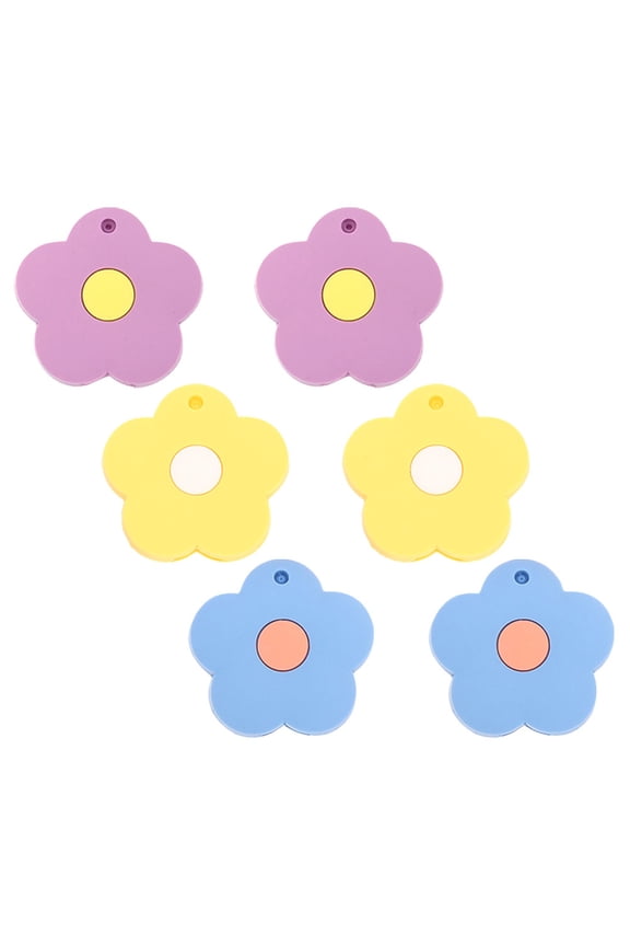 Keep Keys from Jingling Key Covers Caps Flower 6Pcs