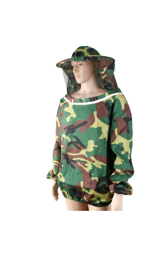 Camouflage Beekeeping Protective Suit with Pant Veil High Visibility and Elasticated Cuffs