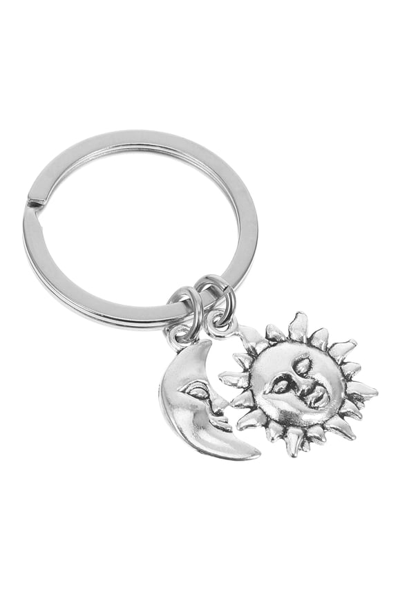 Key Hanging Decors Charms Moon Pendant Keychain Backpack Silver