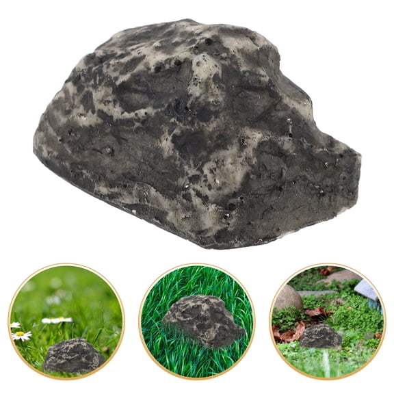 USHOBE 1Pc Fake Stone Key Holder Outdoor Key Concealment Lock Box with Realistic Rock Design