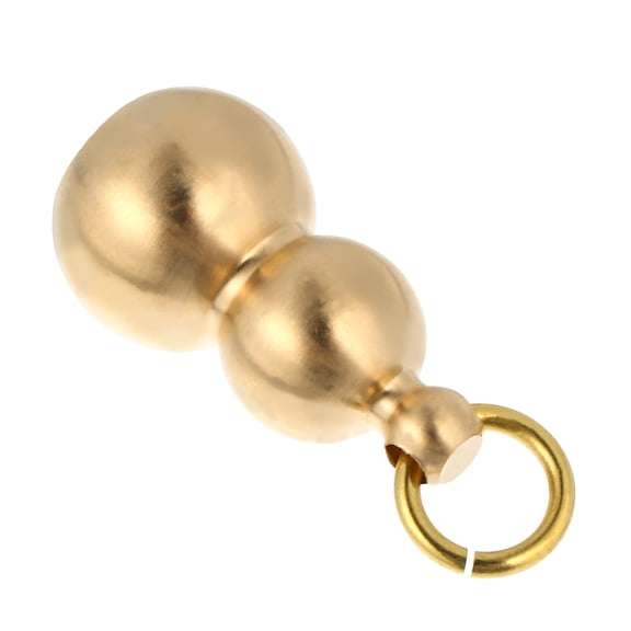 Raindrops Brass Wu Lou Gourd Pendant Figurine Golden Charm 1 Piece Feng Shui Lucky Decor