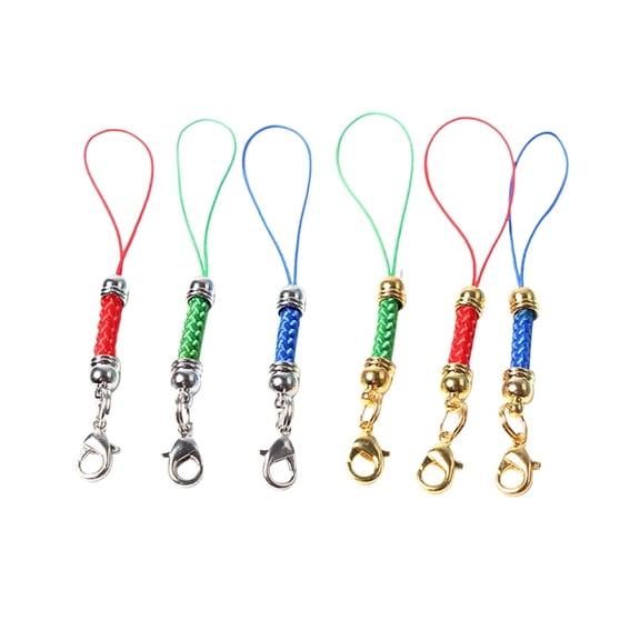 FOMIYES 50Pcs Assorted Color Cell Phone Charm Straps with Lobster Clasp for Decoration