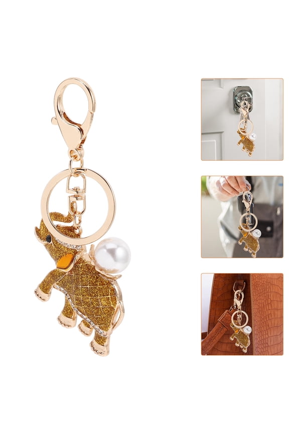 Elephant Keychain Zinc Alloy Decorative Accessory, Stylish Charm for Bags and Keys, 1 Pack