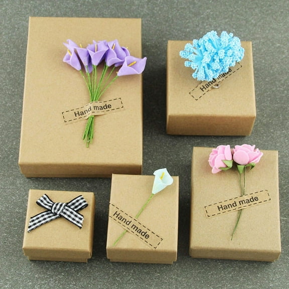 Raindrops Khaki Earrings present Boxes 5 Pcs for Bridesmaid Boxes and Birthday
