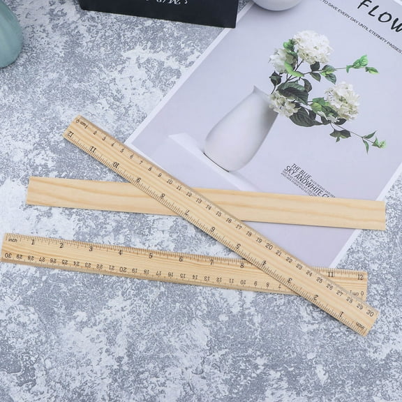 Raindrops Khaki Plastic Ruler for Measuring Use Perfect Size Easy to Store 30cm