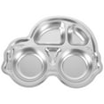 thumbnail image 1 of Raindrops  Kid Plates with Dividers Baby Placemats for Restaurants Child Silver, 1 of 8
