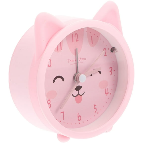 Raindrops Kids Alarm Clock Cartoon Cat for Girls Sleeping Environment Child