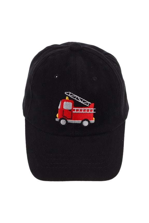 Black Firefighter Baseball Hat for Outdoor Use with Adjustable Fit