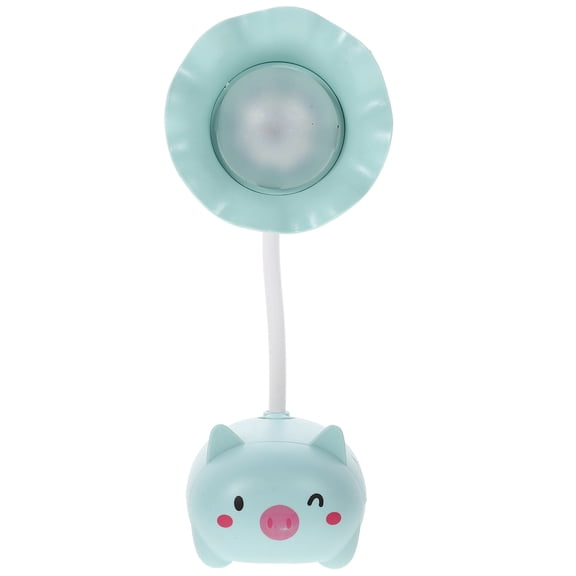 Raindrops 1Pc Foldable Green LED Desk Lamp with Phone Holder Base for Home and Office Use