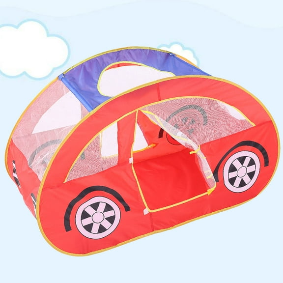Raindrops Kids Tent House Car Tent Red Polyester Fabrics 1Pack