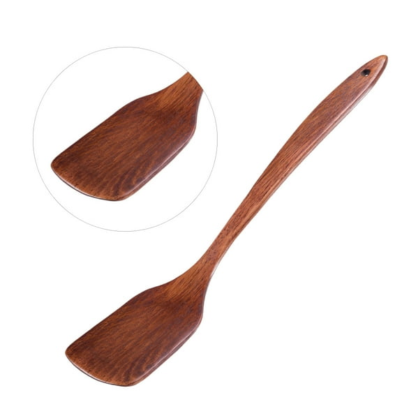 Raindrops Wood Kitchen Gadget Cooking Utensils Brown Wooden Turner with Hanging Hole