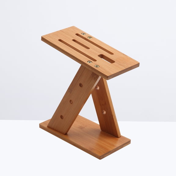 Raindrops Kitchen Counter Shelves 1Set 19.5x9.5x21.5cm Bamboo Z-Shape Brown for Easy Cleaning and Prevention