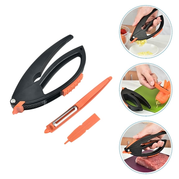 Raindrops Black Garlic Crusher Manual Press Kitchen Tool Easy to Clean Garlic Mincer 1 Set