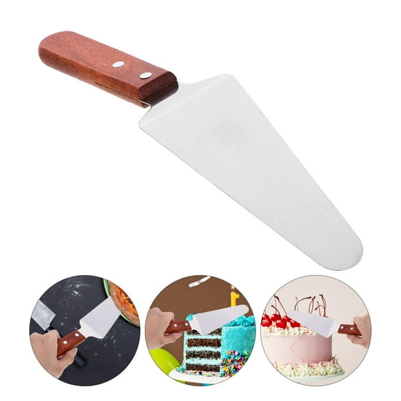 Raindrops Kitchen Utensils Pie Server Pizza Spatula Comfortable Grip Silver Color 25*6cm