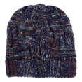 thumbnail image 1 of Raindrops Knitting Hat in Navy Blue for Lady with Warm Function and Simple Design 20x8.3in Size 1Pcs, 1 of 8