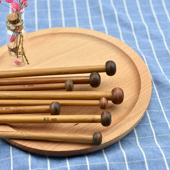 Raindrops Knitting Needles 18 Pair For Beginners Handmade Long Sweater Needle Deep Yellow