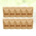 thumbnail image 1 of Raindrops Kraft Paper Bags with Clear Window for Cookies and Snacks Storage 50PCS Chocolate Composite Material, 1 of 8