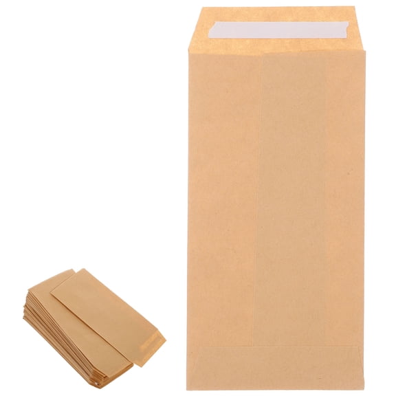 FOMIYES 100Pcs Khaki Kraft Envelopes for Storing Seeds Coins Keys and Small Parts