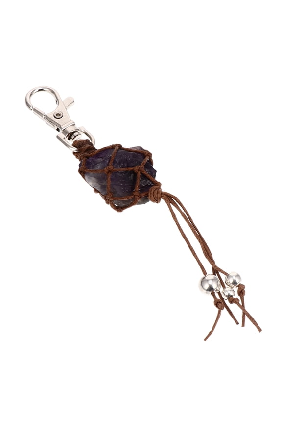 LED Decorative Amethyst Keychain Garden Ornament Home Decoration