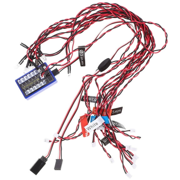 Raindrops LED Remote Control Model Car Lights Set, Plastic Material, Easy Installation for RC Car Lighting