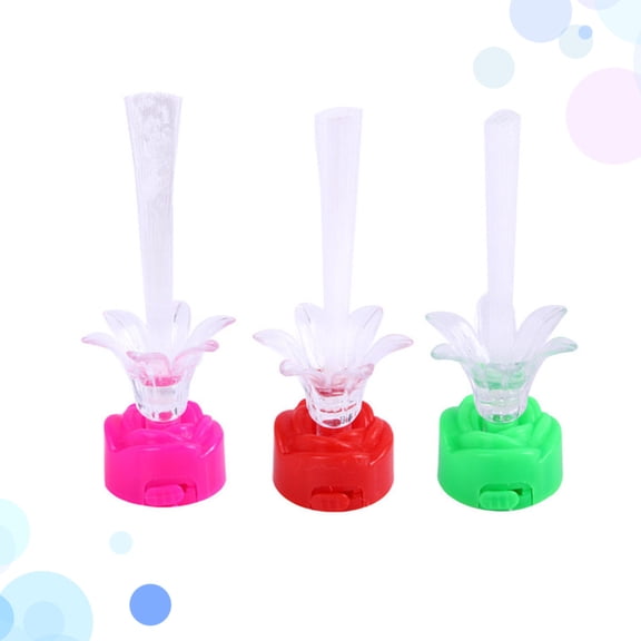 Raindrops LED Rose Fiber Optic Light Colorful Glowing Night Lamp for Home Plastic Assorted Color