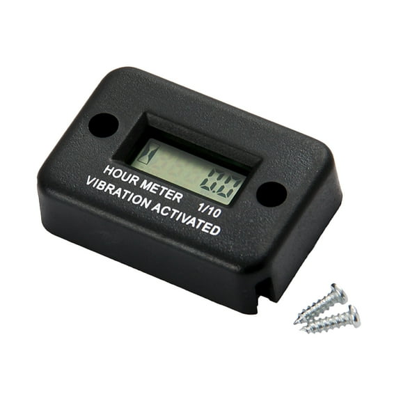 Raindrops LED Tachometer Engine Hour Meter Vibration Timer 5.4X3.65cm