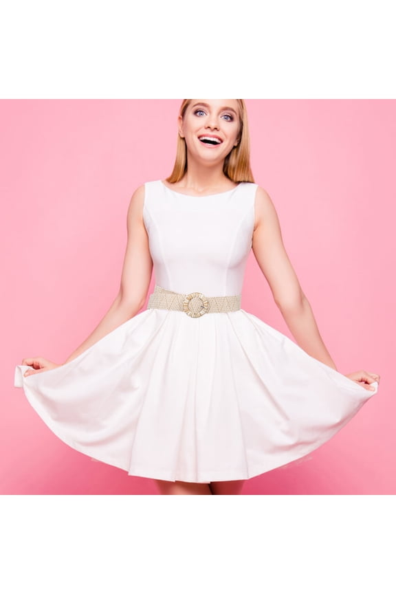 Womens Belt Vintage Waistband Pp Grass Wide Band For Casual Outings 1Set