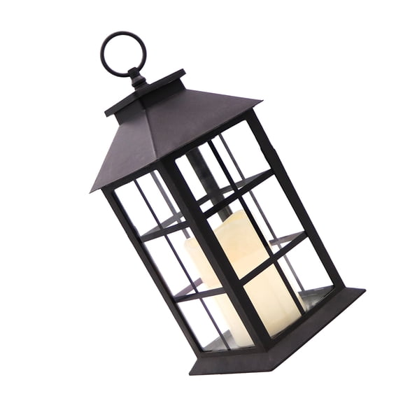 Raindrops Lantern Air Wind Lamp Electronic Candle Lamp 13.8X13.8X35cm Black
