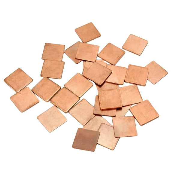 Raindrops Laptop Cpu Cooling Pads 30Pcs Copper Thermal Pads for Gpu 15mmx15mm