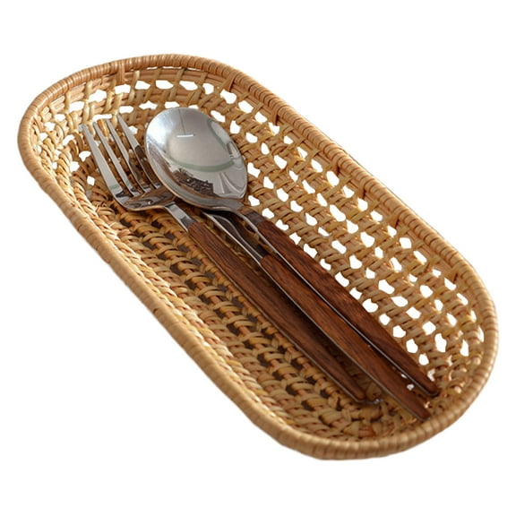 Raindrops Large Basket with Lid Wicker Hamper for Shelves Khaki