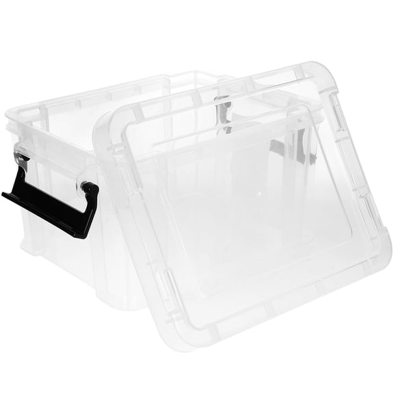 Raindrops Large Transparent Storage Organizer Box 21x16.4x12.5CM Plastic Container for Home and Office