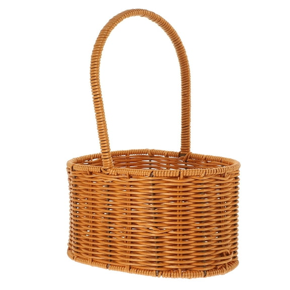 Raindrops  Large Wicker Basket Imitation Rattan Woven Flower