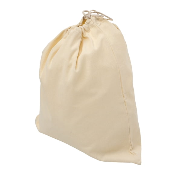 Kitandove Drawstring Laundry Bag Canvas Beige 1Pcs 21.7x17.7x0.3in