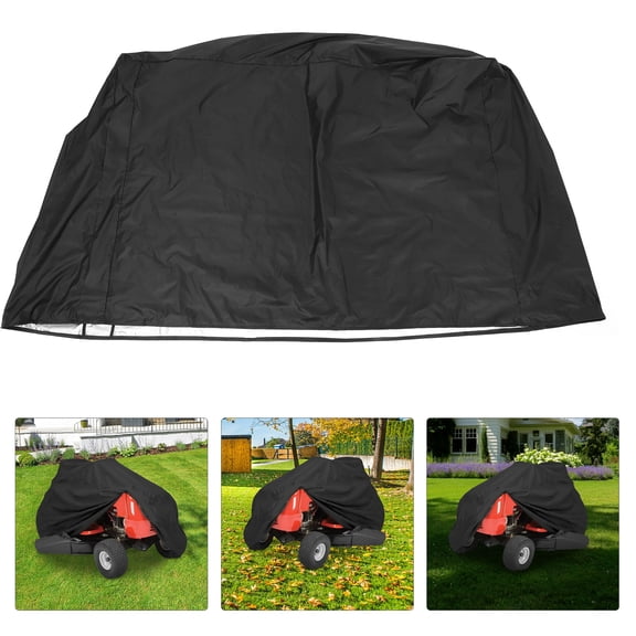 Raindrops Black Lawn Mower Cover for Tractor - Protective Accessory, 1 Pack